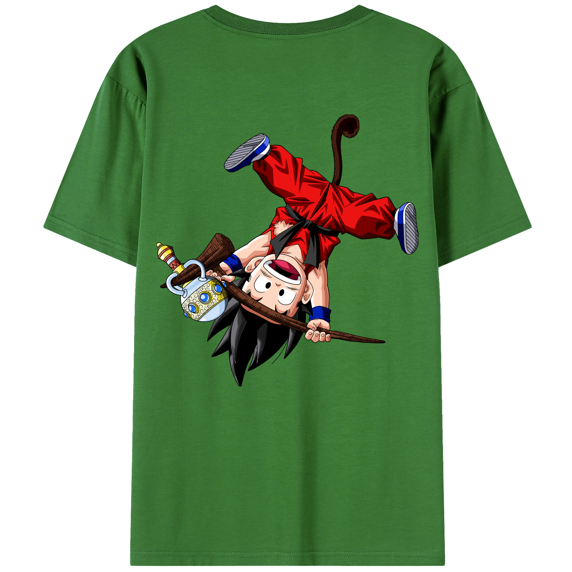（画像用） ドラゴンボール 孫悟空（そん ごくう）Son Goku カカロット DRAGON BALL Kakarotto レディース半袖Tシャツ(バックプリント)